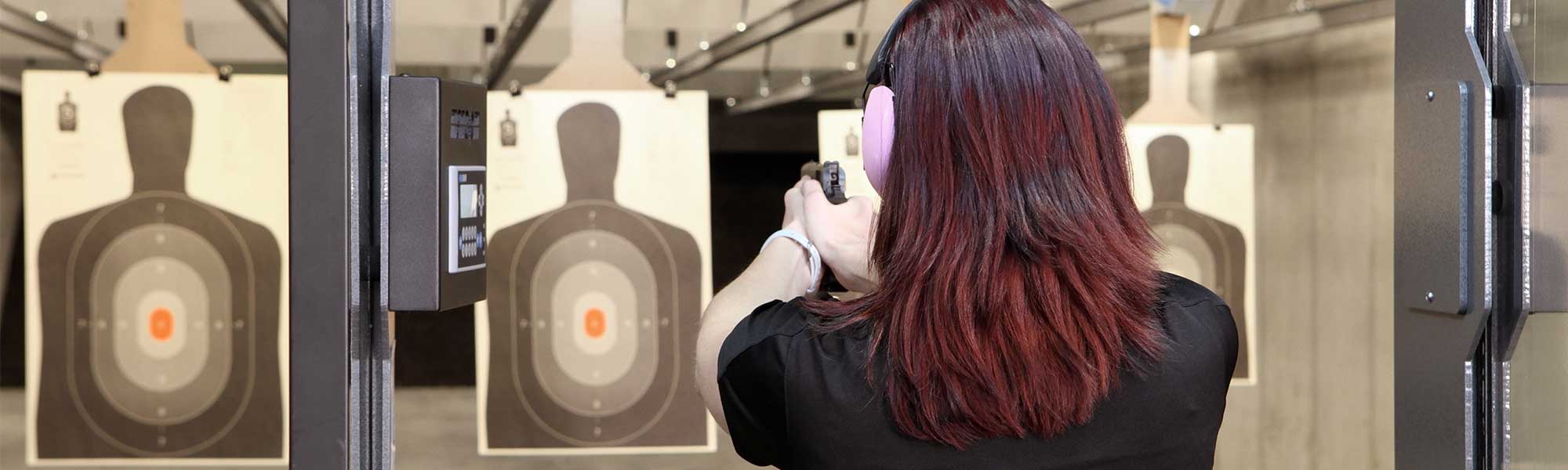 Woman Shooting Targets