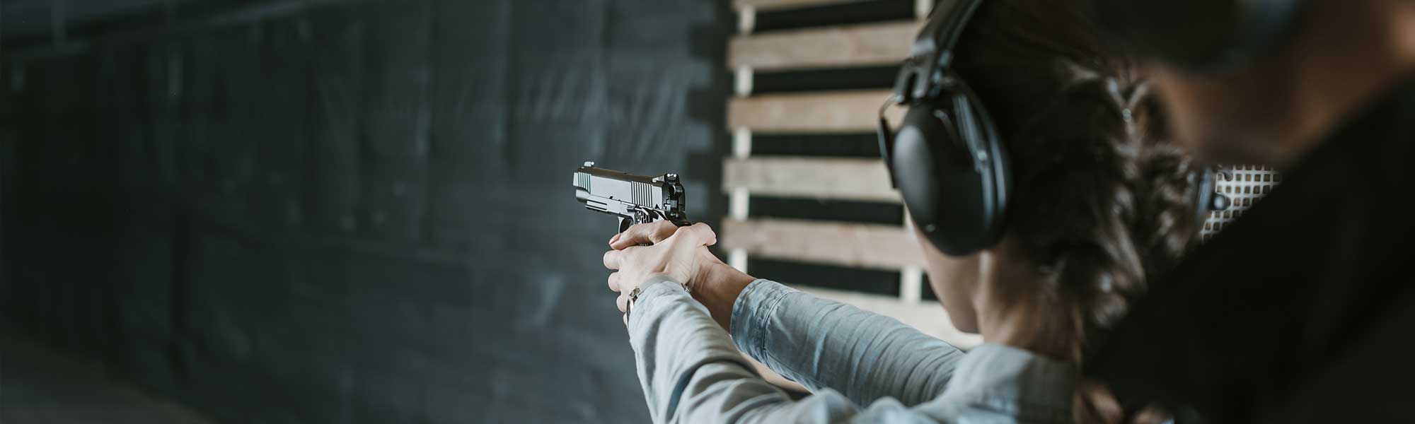 Woman at Gun Range