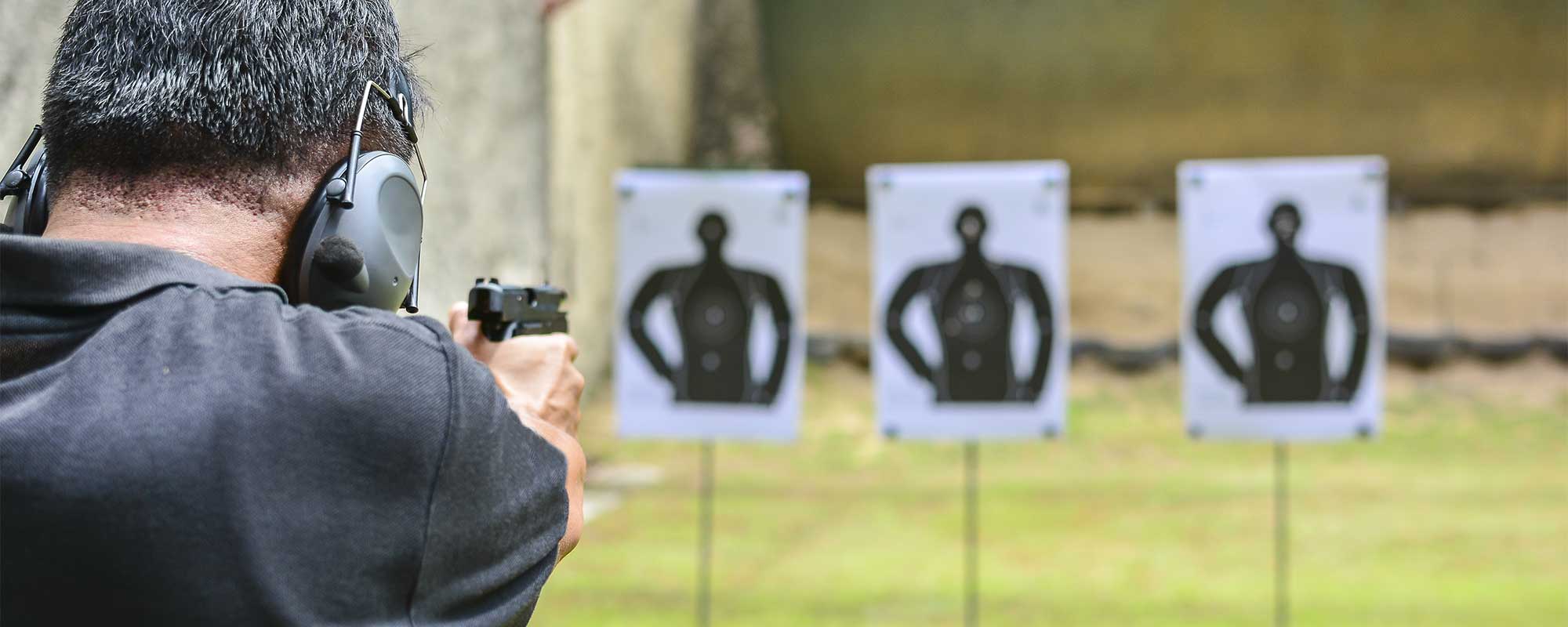 Man Shooting Targets